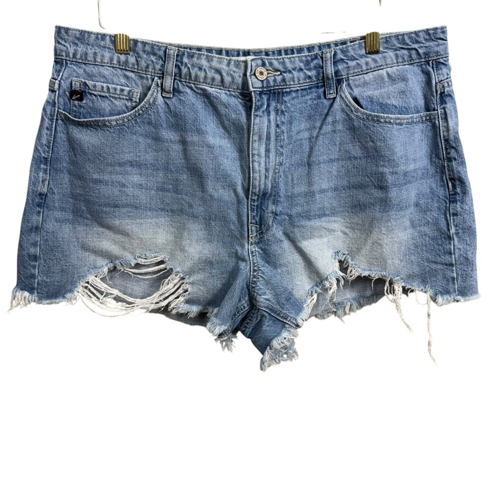 KanCan Light Blue Distressed Jean Shorts